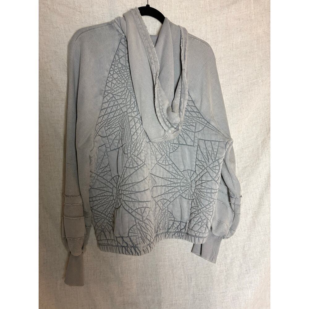 Free People Movement Juliet Quilted Gray Zip Up Jacket Sz. S - Picture 6 of 12